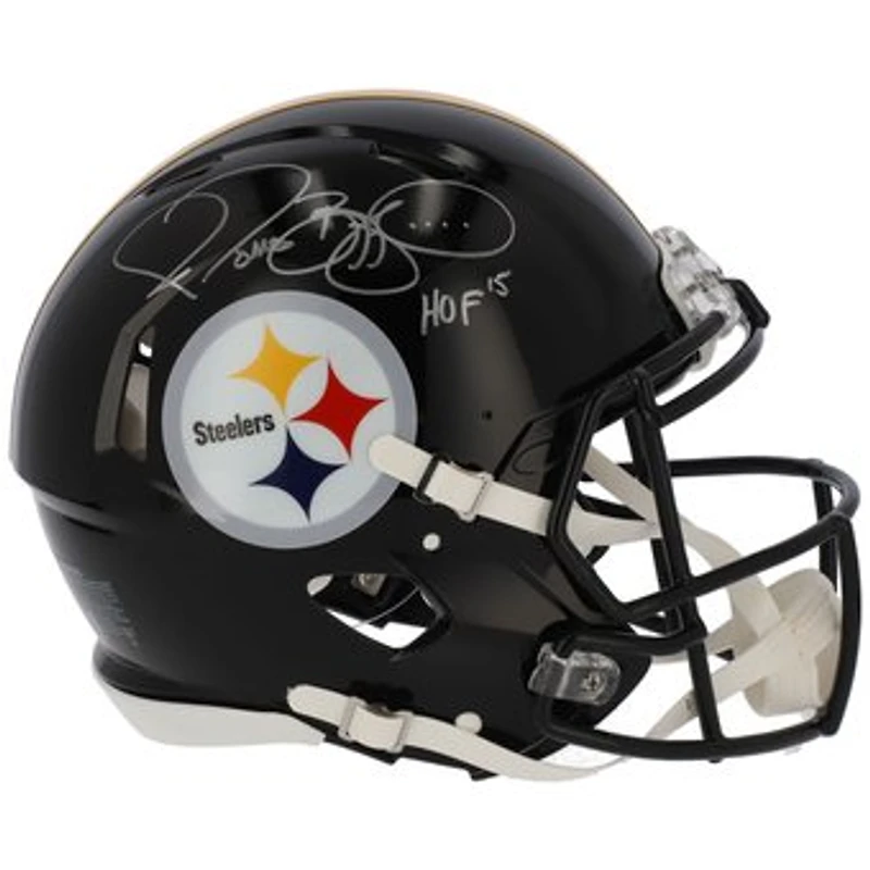 Jerome Bettis Pittsburgh Steelers Autographed Riddell Speed Authentic Helmet with "HOF 15" Inscription