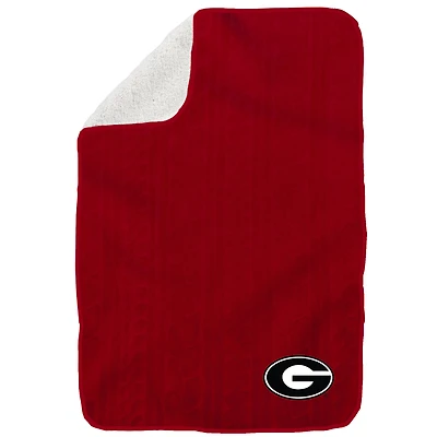 Georgia Bulldogs 60'' x 70'' Cable Knit Sherpa Blanket