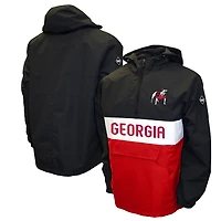 Men's Black Georgia Bulldogs Alpha Anorak Half-Zip Pullover Jacket