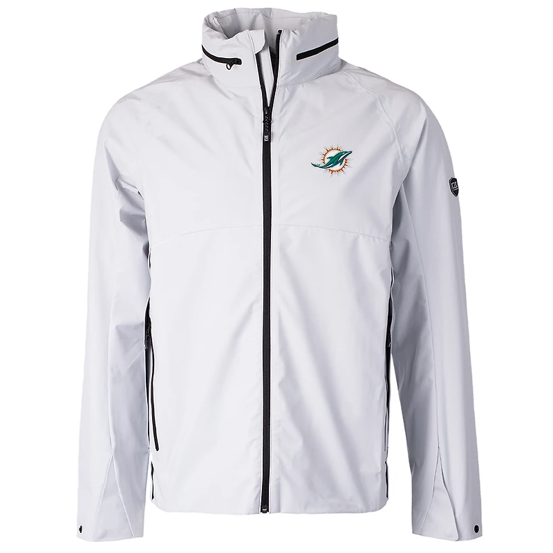 Men's Cutter & Buck White Miami Dolphins Vapor Full-Zip Jacket