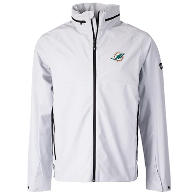 Men's Cutter & Buck White Miami Dolphins Vapor Full-Zip Jacket
