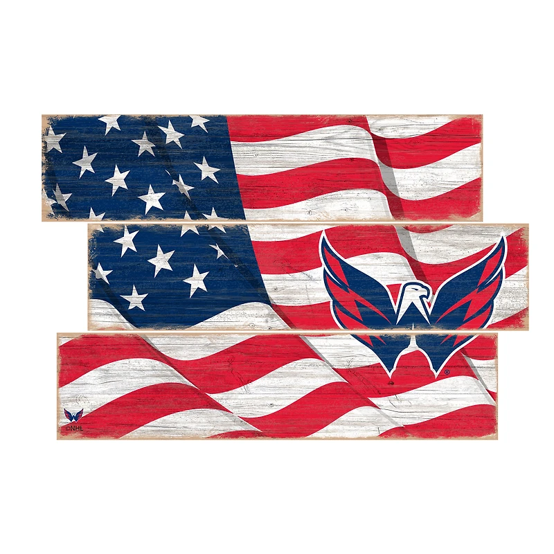 Washington Capitals 3-Plank Team Flag