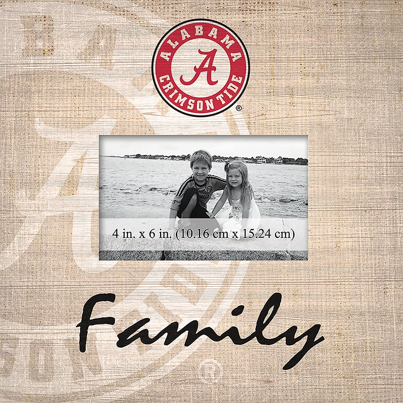 Alabama Crimson Tide 10'' x 10'' Burlap Pattern Frame