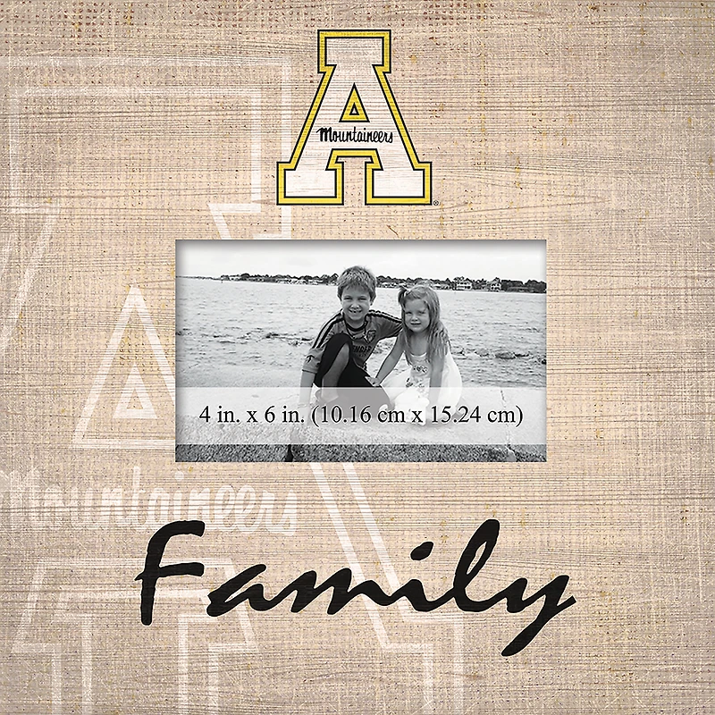 Appalachian State Mountaineers 10'' x 10'' Burlap Pattern Frame