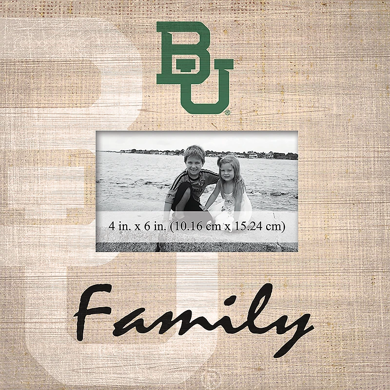 Baylor Bears 10'' x 10'' Burlap Pattern Frame