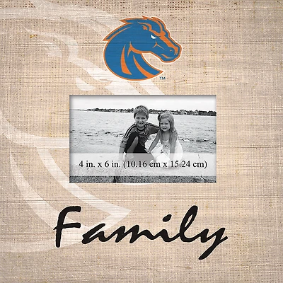 Boise State Broncos 10'' x 10'' Burlap Pattern Frame
