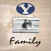 BYU Cougars 10'' x 10'' Burlap Pattern Frame
