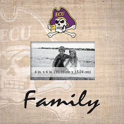 ECU Pirates 10'' x 10'' Burlap Pattern Frame