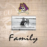 ECU Pirates 10'' x 10'' Burlap Pattern Frame