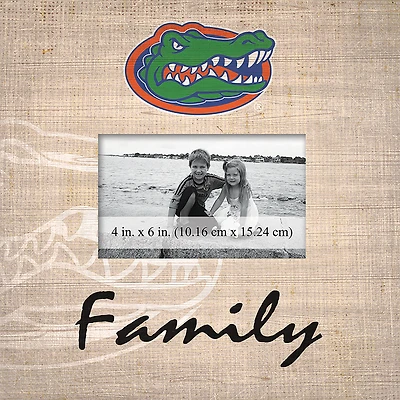 Florida Gators 10'' x 10'' Burlap Pattern Frame