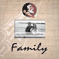 Florida State Seminoles 10'' x 10'' Burlap Pattern Frame
