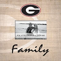 Georgia Bulldogs 10'' x 10'' Burlap Pattern Frame