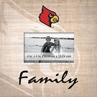 Louisville Cardinals 10'' x 10'' Burlap Pattern Frame