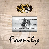 Missouri Tigers 10'' x 10'' Burlap Pattern Frame