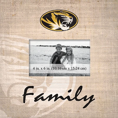 Missouri Tigers 10'' x 10'' Burlap Pattern Frame