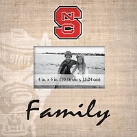 NC State Wolfpack 10'' x 10'' Burlap Pattern Frame