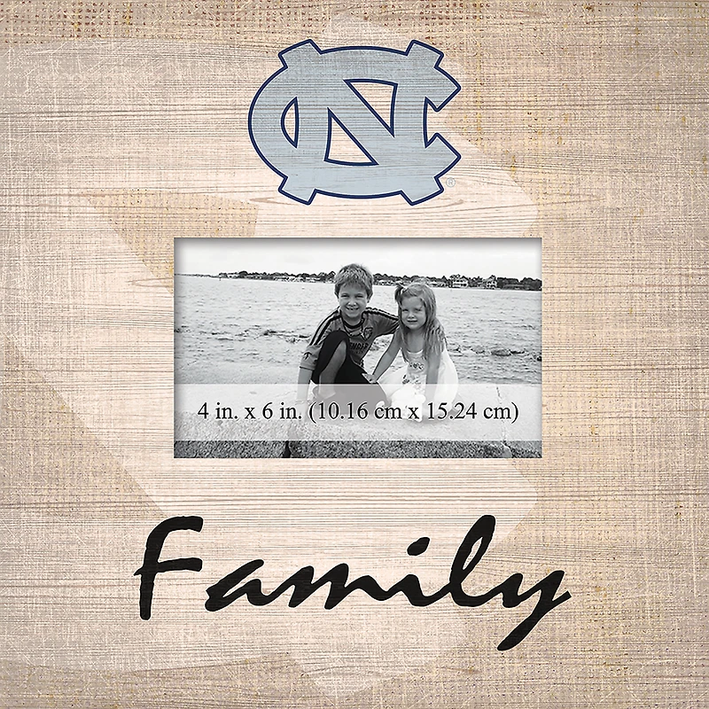 North Carolina Tar Heels 10'' x 10'' Burlap Pattern Frame