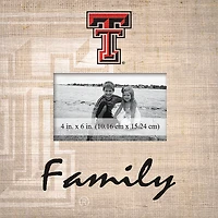 Texas Tech Red Raiders 10'' x 10'' Burlap Pattern Frame
