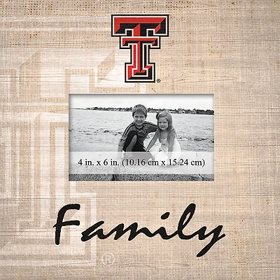 Texas Tech Red Raiders 10'' x 10'' Burlap Pattern Frame