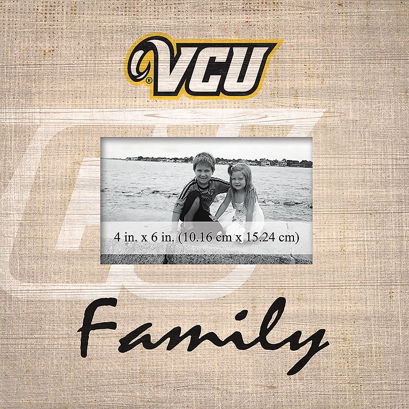 VCU Rams 10'' x 10'' Burlap Pattern Frame