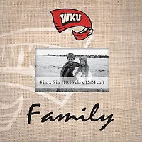 Western Kentucky Hilltoppers 10'' x 10'' Burlap Pattern Frame