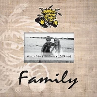 Wichita State Shockers 10'' x 10'' Burlap Pattern Frame