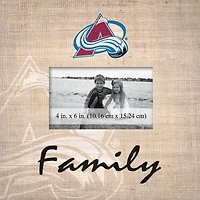 Colorado Avalanche 10'' x 10'' Burlap Pattern Frame