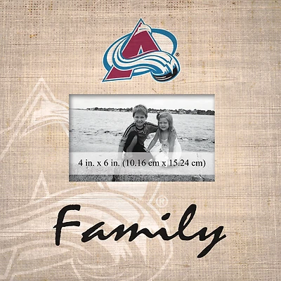 Colorado Avalanche 10'' x 10'' Burlap Pattern Frame
