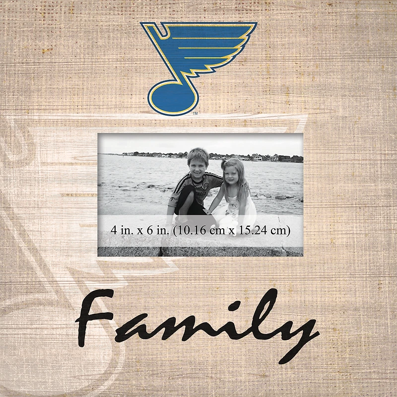 St. Louis Blues 10'' x 10'' Burlap Pattern Frame