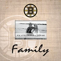 Boston Bruins 10'' x 10'' Burlap Pattern Frame