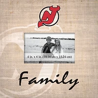 New Jersey Devils 10'' x 10'' Burlap Pattern Frame