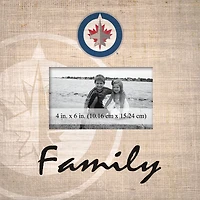 Winnipeg Jets 10'' x 10'' Burlap Pattern Frame