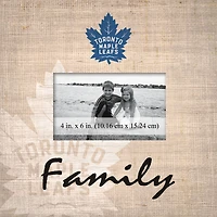 Toronto Maple Leafs 10'' x 10'' Burlap Pattern Frame
