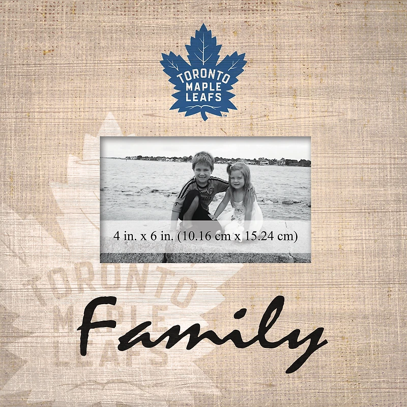 Toronto Maple Leafs 10'' x 10'' Burlap Pattern Frame
