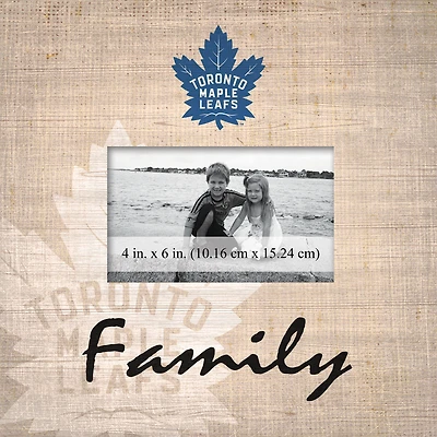Toronto Maple Leafs 10'' x 10'' Burlap Pattern Frame