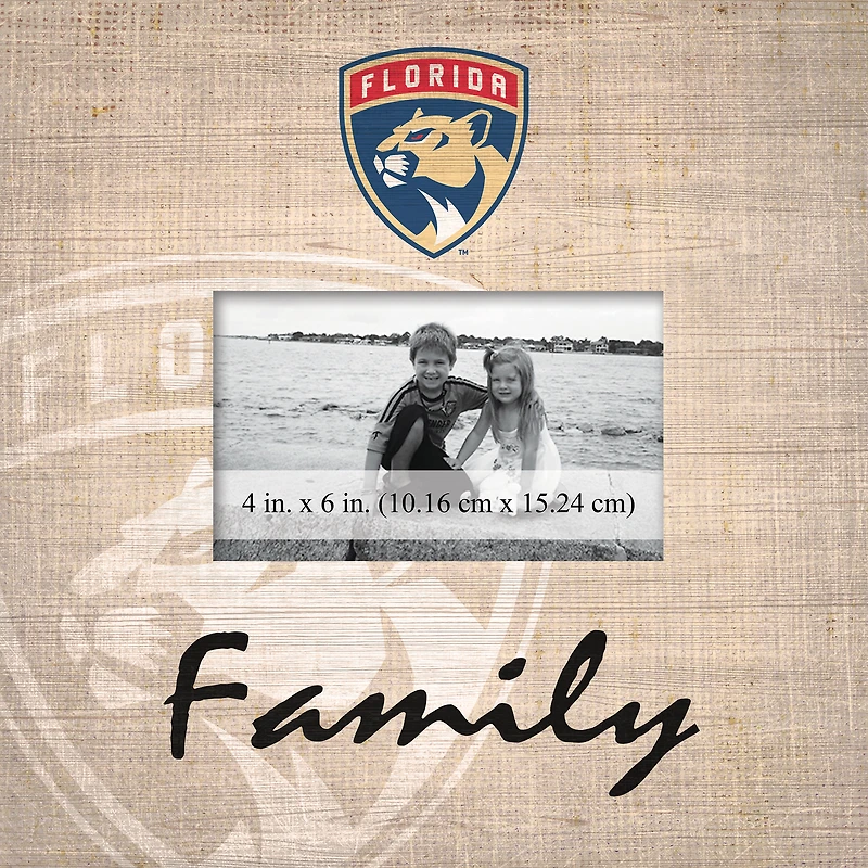 Florida Panthers 10'' x 10'' Burlap Pattern Frame