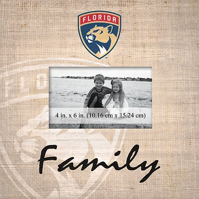 Florida Panthers 10'' x 10'' Burlap Pattern Frame
