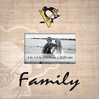 Pittsburgh Penguins 10'' x 10'' Burlap Pattern Frame