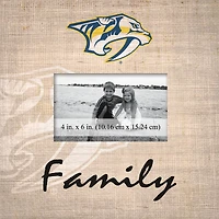 Nashville Predators 10'' x 10'' Burlap Pattern Frame