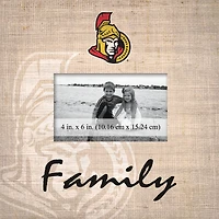 Ottawa Senators 10'' x 10'' Burlap Pattern Frame