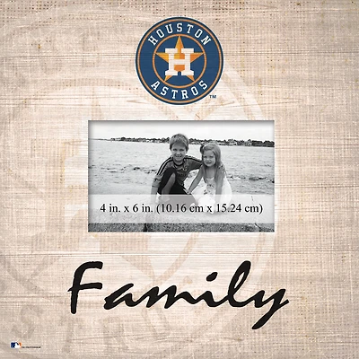 Houston Astros 10'' x 10'' Burlap Pattern Frame