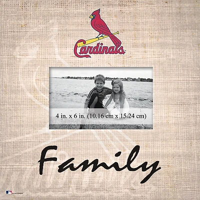 St. Louis Cardinals 10'' x 10'' Burlap Pattern Frame