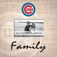 Chicago Cubs 10'' x 10'' Burlap Pattern Frame