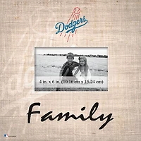 Los Angeles Dodgers 10'' x 10'' Burlap Pattern Frame
