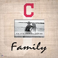 Cleveland Indians 10'' x 10'' Burlap Pattern Frame