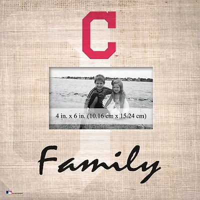 Cleveland Indians 10'' x 10'' Burlap Pattern Frame