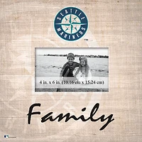 Seattle Mariners 10'' x 10'' Burlap Pattern Frame