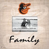 Baltimore Orioles 10'' x 10'' Burlap Pattern Frame