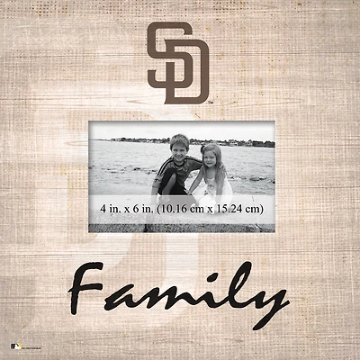San Diego Padres 10'' x 10'' Burlap Pattern Frame