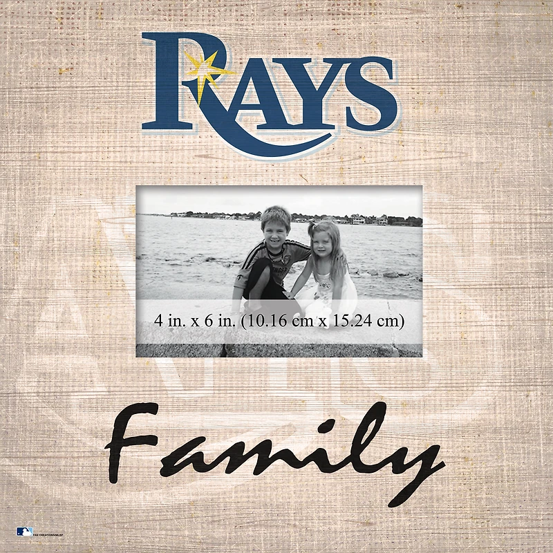 Tampa Bay Rays 10'' x 10'' Burlap Pattern Frame